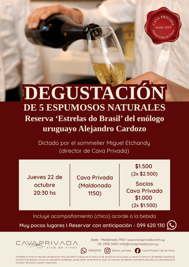 FLYER DEGUSTACIÓN DE ESPUMOSOS NATURALES OCTUBRE